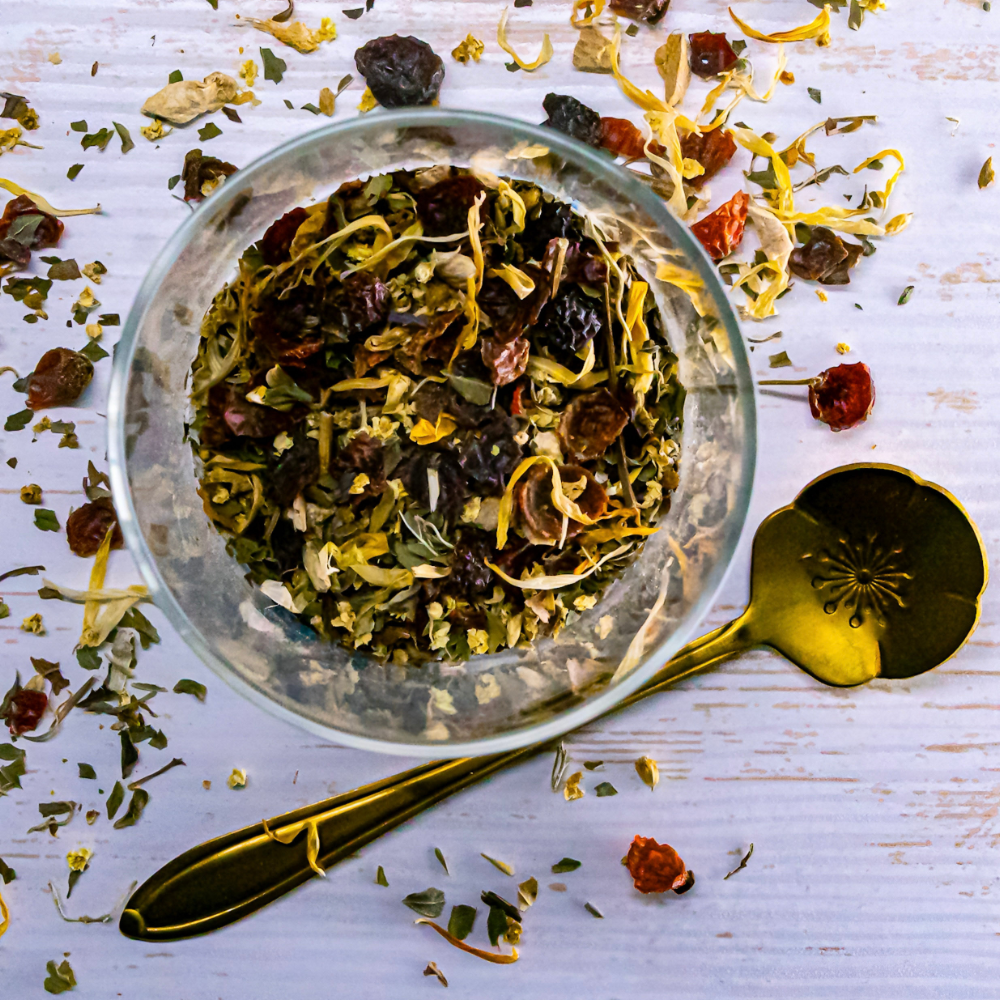 Seasonal Comfort Herbal Tea — loose-leaf herbal tea blend